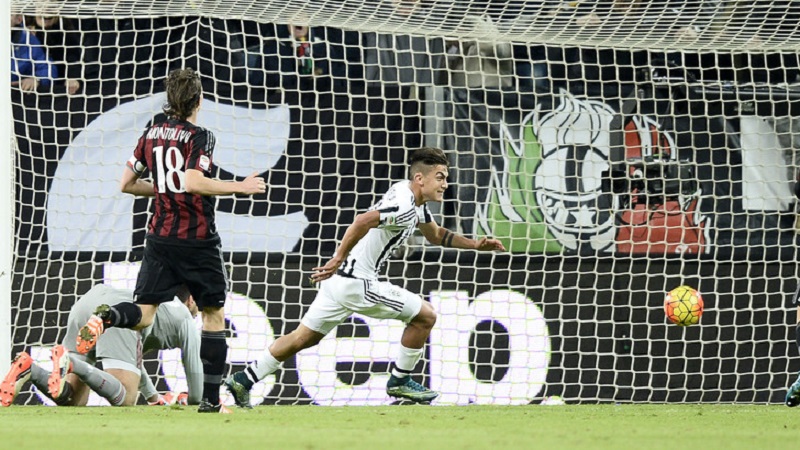 Juventus-Milan, decide Dybala. Super Donnarumma non basta al Milan.