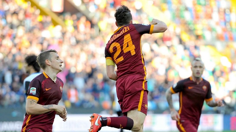 Udinese-Roma 1-2. Spalletti centra l’ottava vittoria consecutiva.
