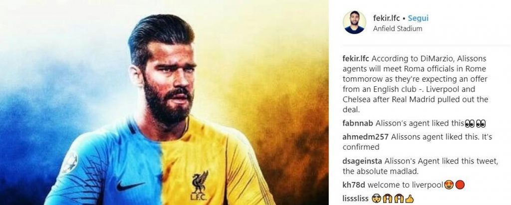 Rebus Alisson: Sarri lo chiama al Chelsea. Ma il Liverpool è ad un passo