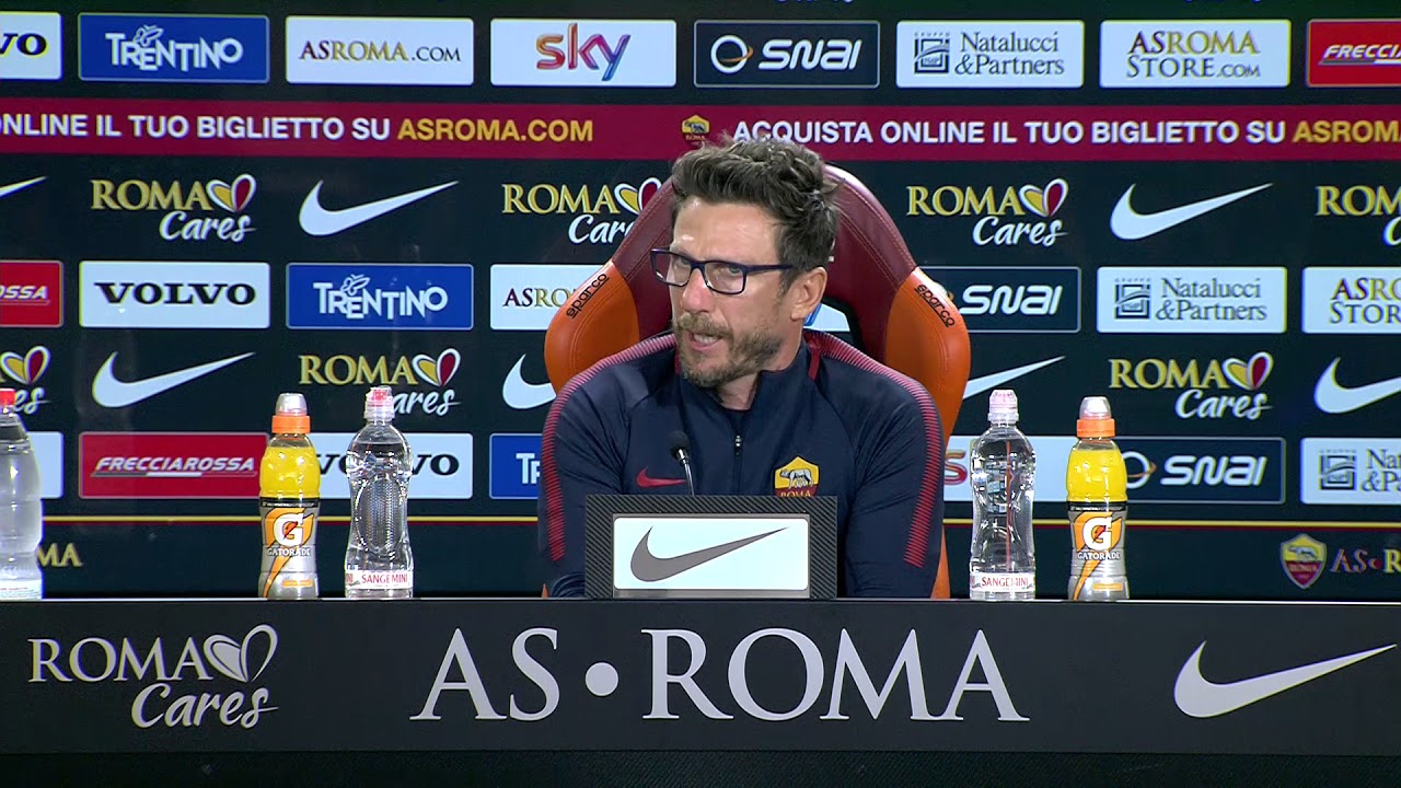 Milan-Roma, Di Francesco: “Dobbiamo giocare da squadra. De Rossi e Nzonzi possono coesistere”