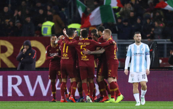 Roma, il 2019 parte bene: poker all’Entella (VIDEO)