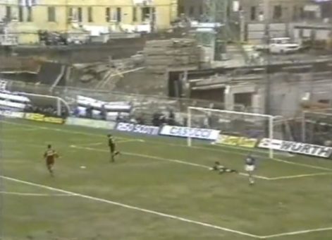 1988, Sampdoria-Roma 0-2. In un Marassi trasformato in cantiere, Völler e Massaro firmano la vittoria