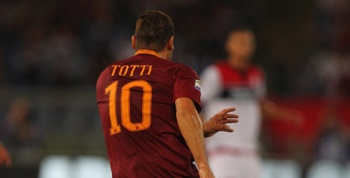 2016, Roma-Crotone 4-0. L’ultima di Totti da titolare in Serie A. Estetica applicata al calcio